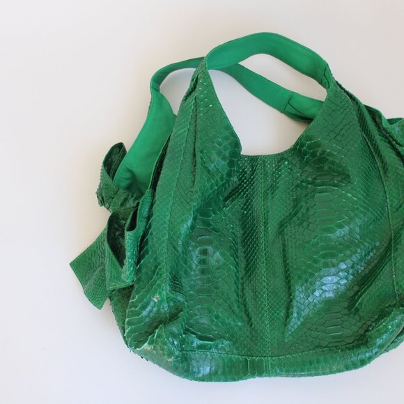 Valentino Green Python Leather Nuage Hobo Bag - Picture 5 of 7